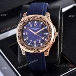 Clone Patek Philippe Aquanaut Rose Gold Engraving Watches Vintage Model